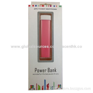 2,200mAh Lipstick Power Bank with CE/RoHS/FCC Mark, OEM Orders Welcomed